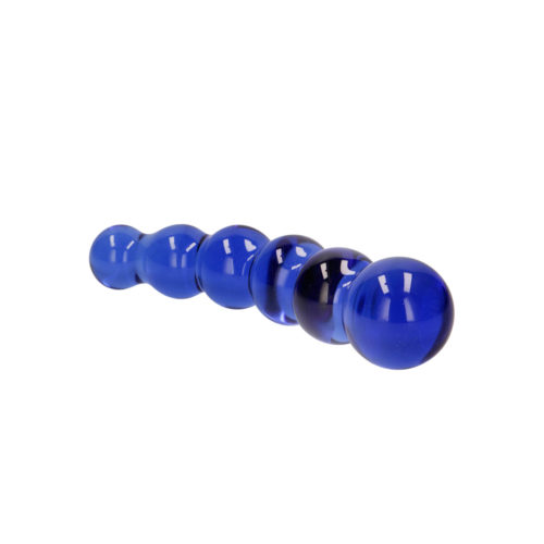 Dildo Anal din Sticla Blue Beads