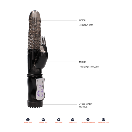 Vibrator Shots Vibrating Rabbit Negru