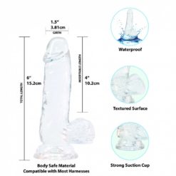 Dildo Anal Transparent waterproof