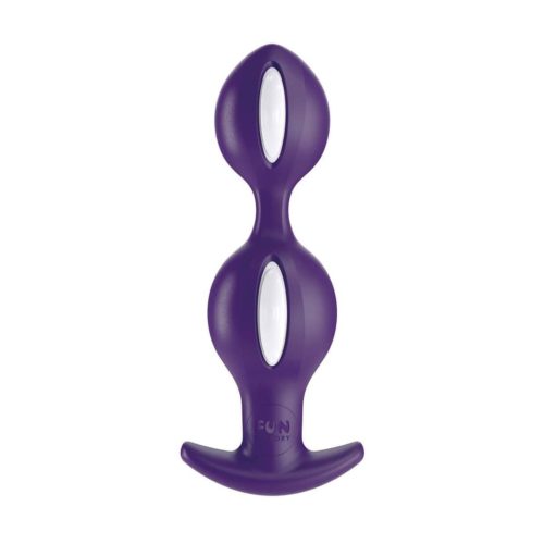 Butt Plug B Balls White Dark Violet